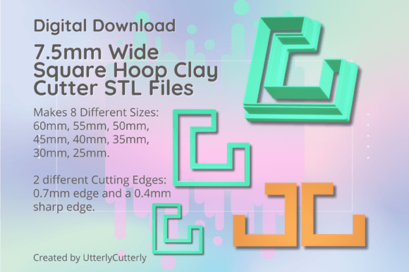 7.5mm Wide Square Hoop Clay Cutter: A Versatile Tool for Creative Projects