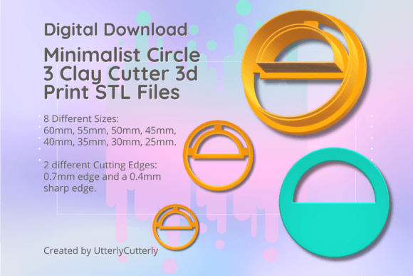 Clay Cutter STL File Minimalist Circle 3: Versatile and Stylish Design Solutions