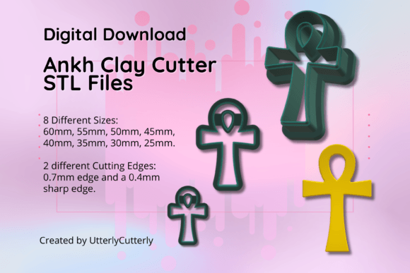Discover Ancient Ankh Clay Cutters in STL Format