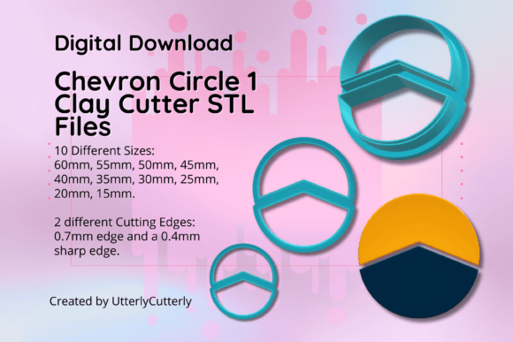 Discover the Versatile Chevron Split Circle Clay Cutters in STL Format