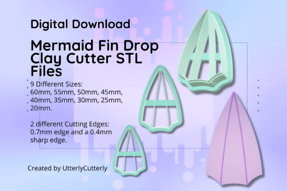 Discover the Versatile Mermaid Fin Clay Cutter STL Files