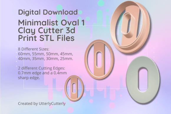 Discover the Versatility of Minimalist Oval Donut Geometric Clay Cutters in STL Format