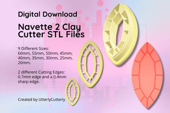 Discover the Versatility of the Clay Cutter STL File Navette 2- Modern E and A Bundle