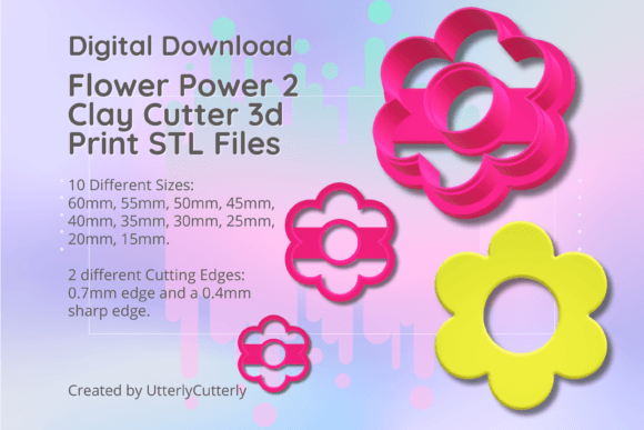 Discover the Versatility of the Clay Cutter STL File Flower Power 2