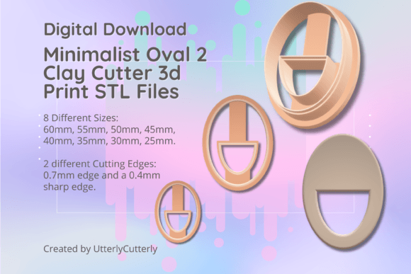 Discover the Versatility of the Minimalist Oval 2 Clay Cutter STL File