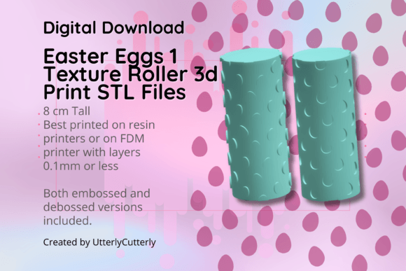 Easter Egg 1 Texture Roller, Digital Files: A Versatile Tool for Creative Projects