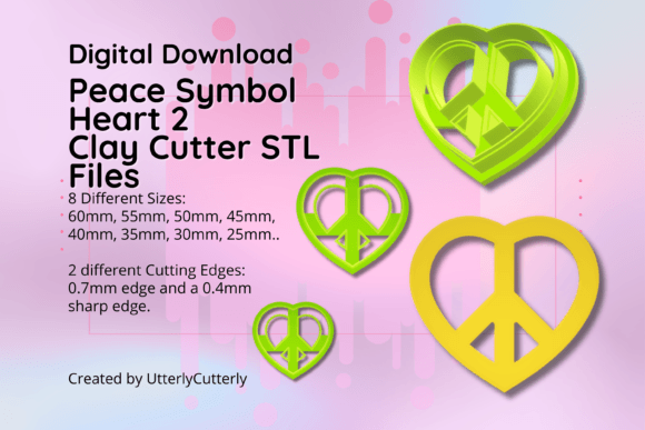 Embrace Creativity with the Clay Cutter STL File Peace Heart 2- Earring: A Versatile Tool for Artisans and Entrepreneurs