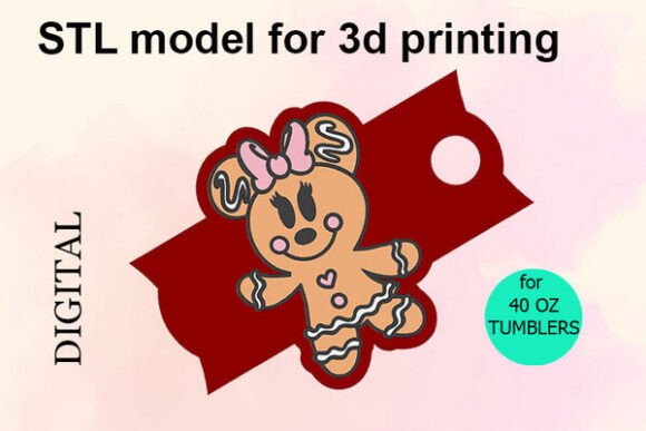 Enhance Your Christmas Celebrations with the Gingerbread Girl 4Z OZ Tumbler STL File