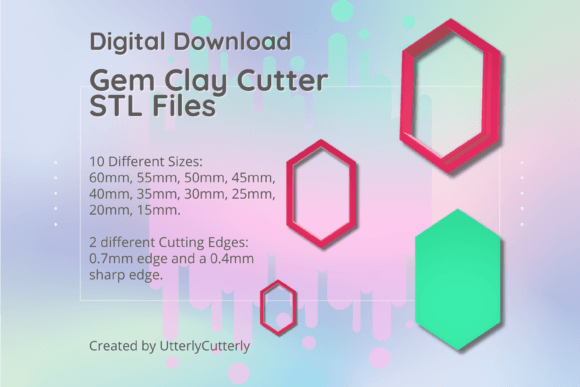 Enhance Your Creative Projects with the Gem Clay Cutter - Crystal STL Digital File