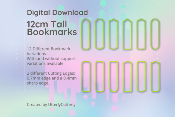 Explore Creative Possibilities with 12cm Tall 3cm Wide Bookmark Clay Cutters