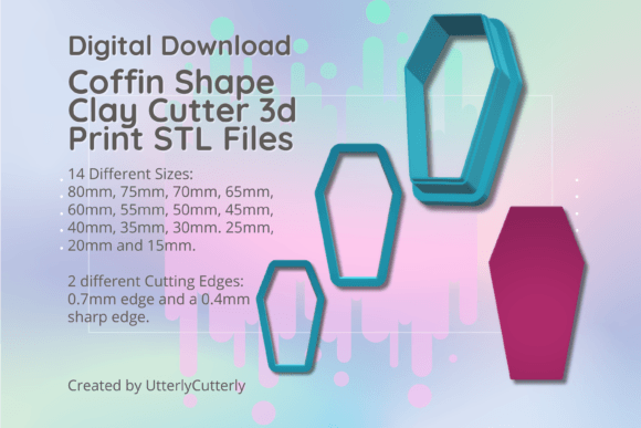 Explore the Versatile Clay Cutter STL File Coffin - Gothic Hall