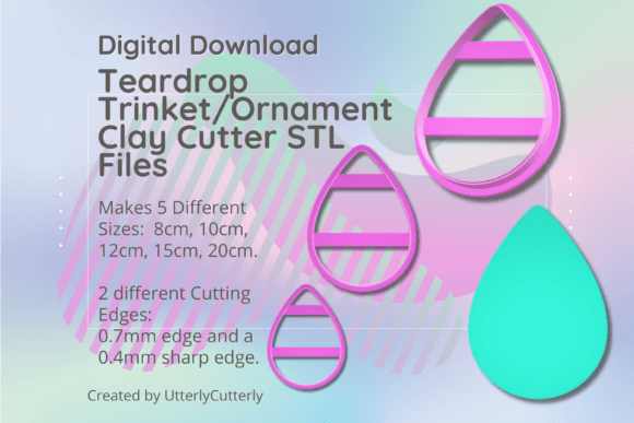 Explore the Versatility of Teardrop Trinket Ornament and Coaster Cutters in STL Files