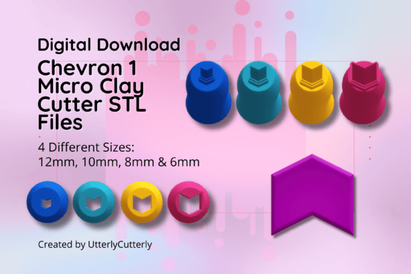 Explore the Versatility of the Clay Cutter STL File Chevron 1 Micro Cut