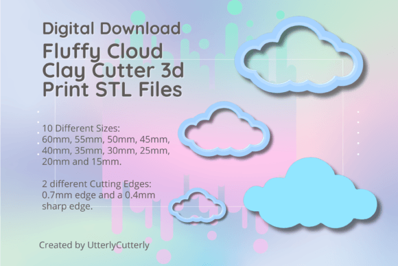 Explore Versatile Cloud Clay Cutters in STL