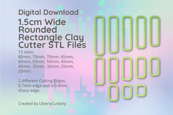Exploring the Versatility of 1.5cm Wide Rounded Rectangle Clay Cutters