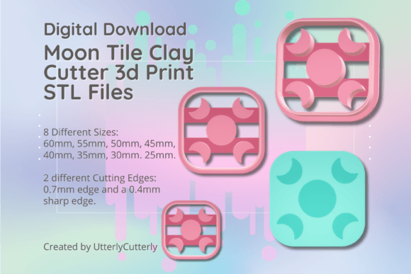 Exploring the Versatility of Moon Tile Clay Cutters in Celestial STL Format