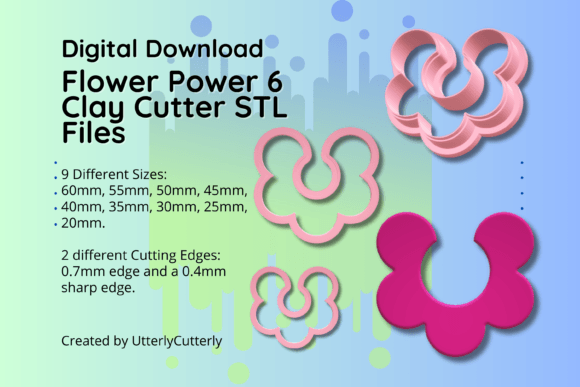 Flower Power 6: Versatile STL Clay Cutters