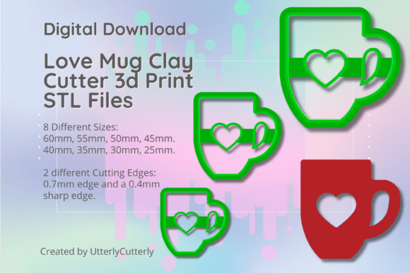 Love Mug 2 Clay Cutter - STL Digital Files: A Versatile Tool for Creative Projects