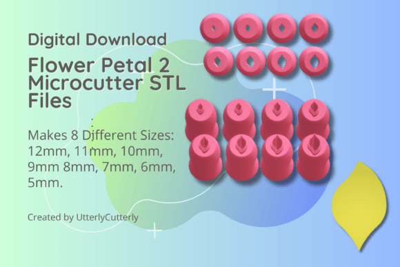 Mastering the Art of Craft with Clay Cutter STL File Flower Petal 2 Micro Cutter