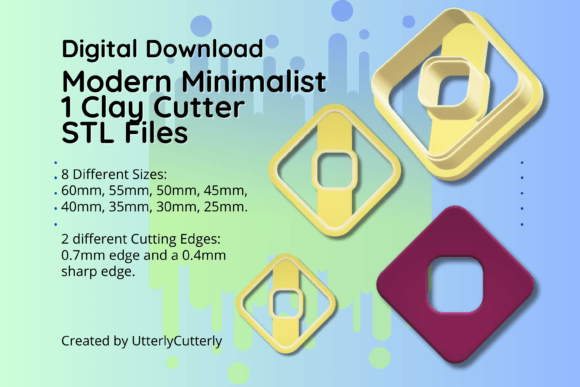 Modern Minimalist Clay Cutter STL Files: A Versatile Tool for Creatives
