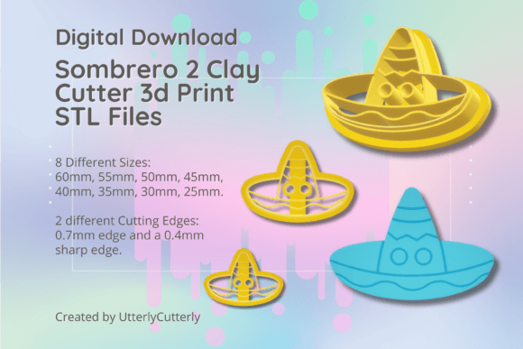Sombrero 2 - Earrings: Versatile Clay Cutter STL File