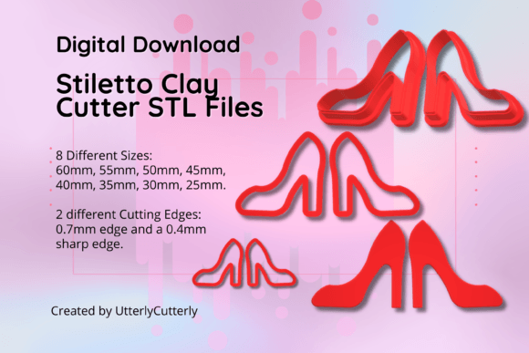 Stiletto Shoes Clay Cutter STL Files