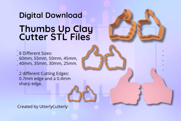 Thumbs Up Clay Cutter STL Files