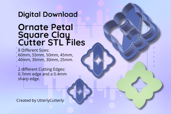 Unleashing Creativity with the Clay Cutter STL File Square Petal- Flowe