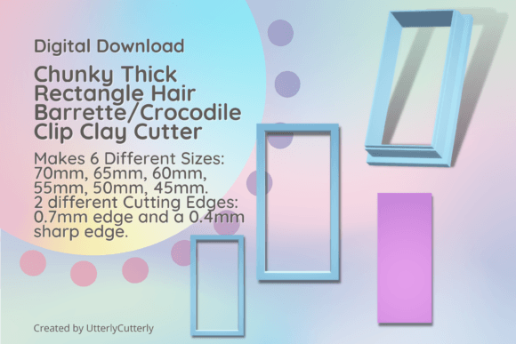 Unlock Your Creativity with Chunky Thick Rectangle Hair Barrette Crocodile Clip Clay Cutters
