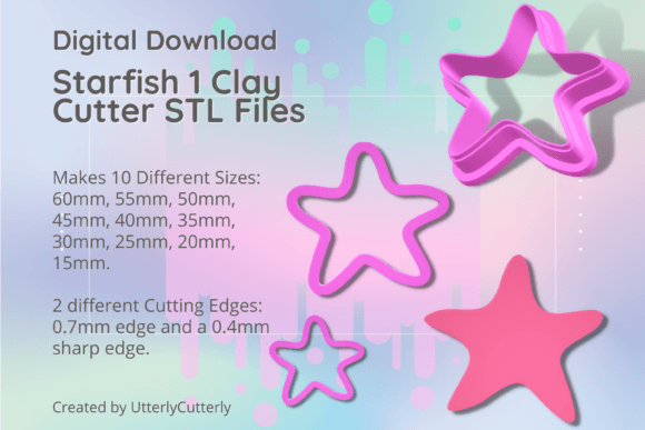Unlocking Creativity and Versatility with Starfish 1 Clay Cutter - Earring STL Digital Files