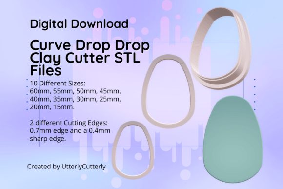 Unlocking Creativity with the Clay Cutter STL File Curve Drop- Earring