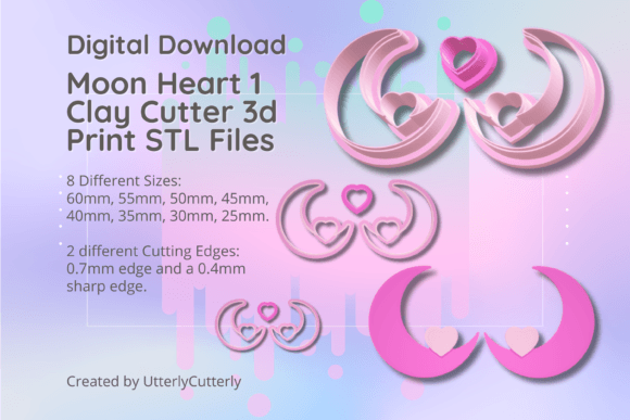 Unlocking Creativity with the Clay Cutter STL File Moon Heart 1: A Versatile Tool for Artisans and Innovators