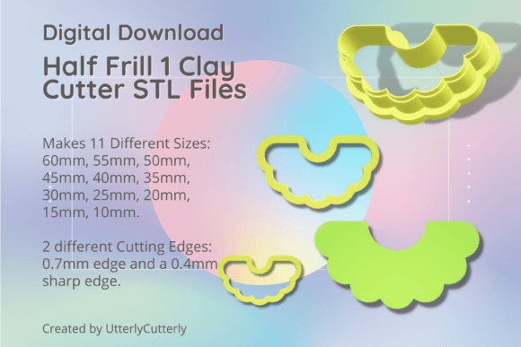 Unlocking Creativity with the Half Frill 1 Clay Cutter - Flower STL: A Versatile Tool for Modern Creators